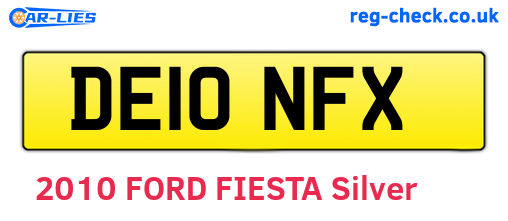 DE10NFX are the vehicle registration plates.