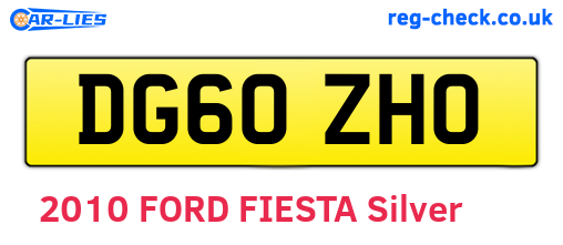 DG60ZHO are the vehicle registration plates.