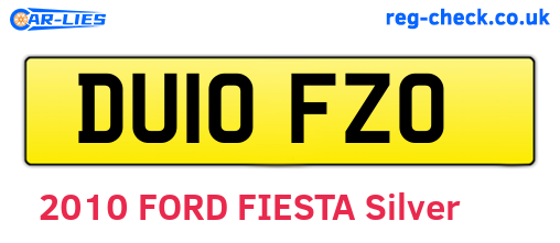 DU10FZO are the vehicle registration plates.