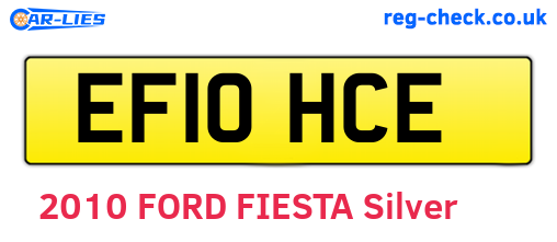 EF10HCE are the vehicle registration plates.