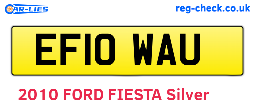 EF10WAU are the vehicle registration plates.
