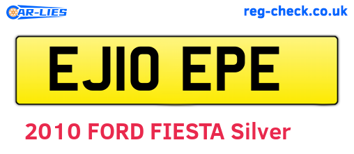EJ10EPE are the vehicle registration plates.