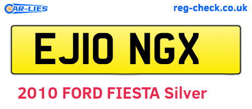 EJ10NGX are the vehicle registration plates.