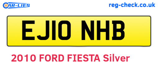 EJ10NHB are the vehicle registration plates.