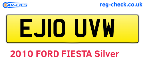 EJ10UVW are the vehicle registration plates.