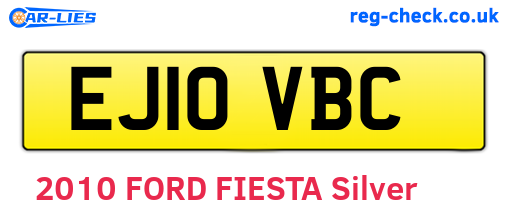 EJ10VBC are the vehicle registration plates.