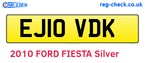 EJ10VDK are the vehicle registration plates.