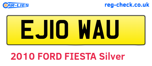 EJ10WAU are the vehicle registration plates.