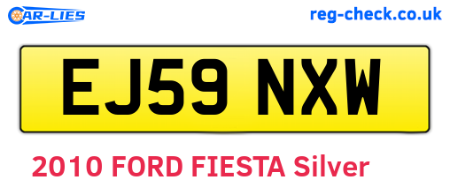 EJ59NXW are the vehicle registration plates.