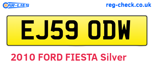 EJ59ODW are the vehicle registration plates.