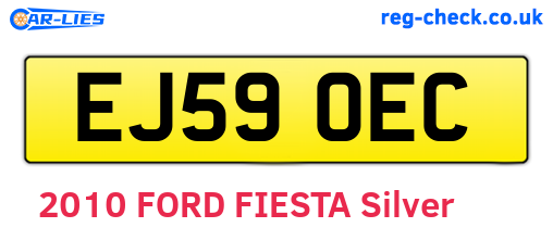 EJ59OEC are the vehicle registration plates.