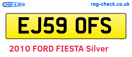 EJ59OFS are the vehicle registration plates.