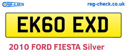 EK60EXD are the vehicle registration plates.