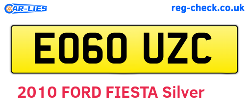 EO60UZC are the vehicle registration plates.