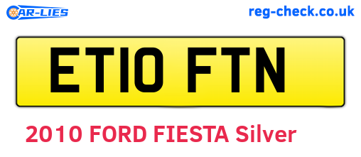 ET10FTN are the vehicle registration plates.