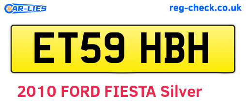 ET59HBH are the vehicle registration plates.