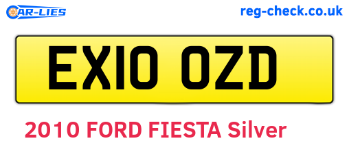 EX10OZD are the vehicle registration plates.