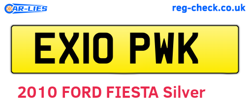 EX10PWK are the vehicle registration plates.