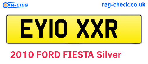EY10XXR are the vehicle registration plates.