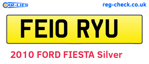 FE10RYU are the vehicle registration plates.