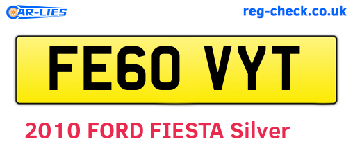FE60VYT are the vehicle registration plates.