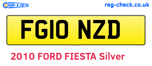 FG10NZD are the vehicle registration plates.