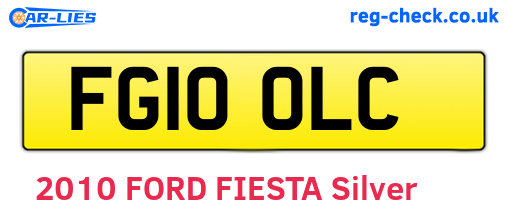 FG10OLC are the vehicle registration plates.