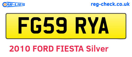 FG59RYA are the vehicle registration plates.