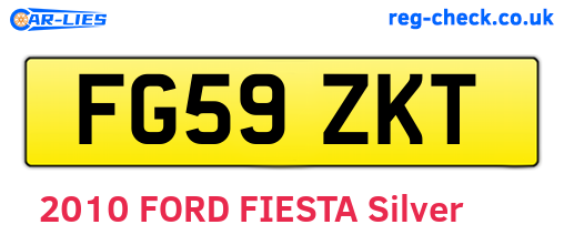 FG59ZKT are the vehicle registration plates.