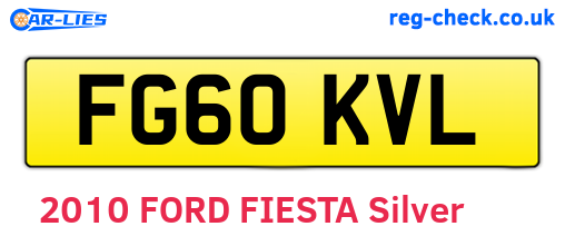 FG60KVL are the vehicle registration plates.