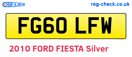FG60LFW are the vehicle registration plates.