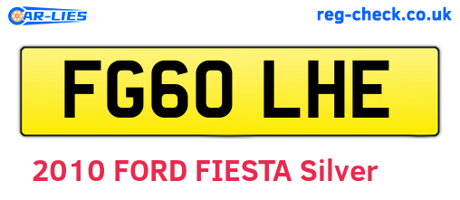 FG60LHE are the vehicle registration plates.