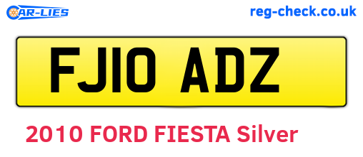 FJ10ADZ are the vehicle registration plates.