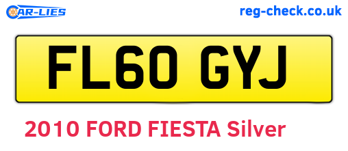 FL60GYJ are the vehicle registration plates.