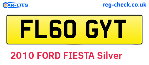 FL60GYT are the vehicle registration plates.