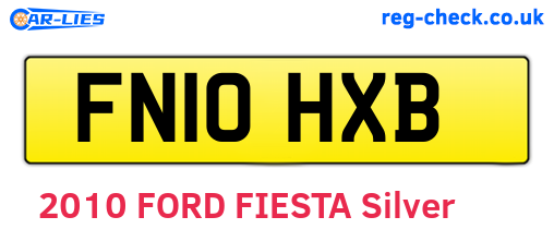 FN10HXB are the vehicle registration plates.