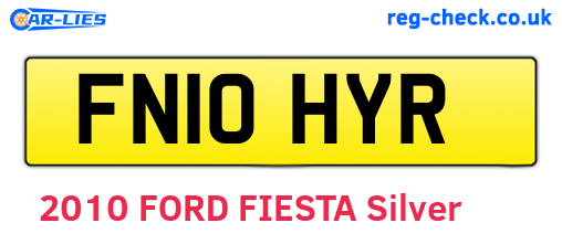 FN10HYR are the vehicle registration plates.