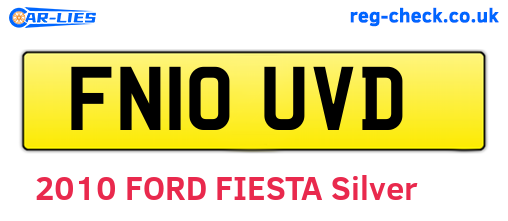 FN10UVD are the vehicle registration plates.