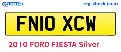 FN10XCW are the vehicle registration plates.