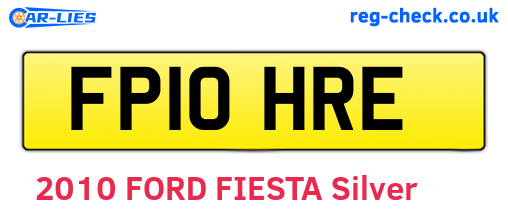 FP10HRE are the vehicle registration plates.