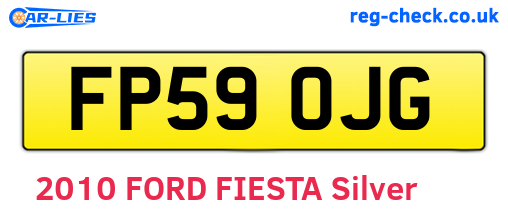 FP59OJG are the vehicle registration plates.