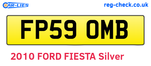 FP59OMB are the vehicle registration plates.