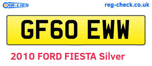 GF60EWW are the vehicle registration plates.