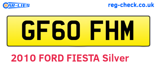GF60FHM are the vehicle registration plates.