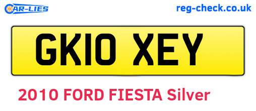 GK10XEY are the vehicle registration plates.