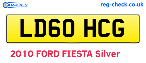 LD60HCG are the vehicle registration plates.
