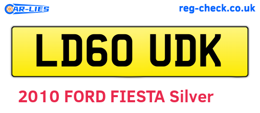 LD60UDK are the vehicle registration plates.