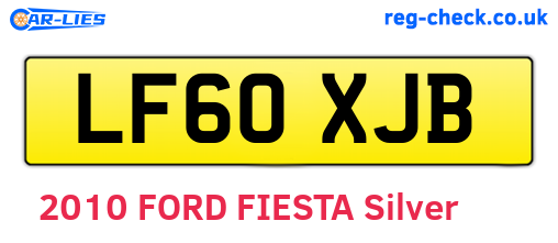 LF60XJB are the vehicle registration plates.