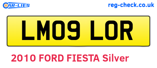 LM09LOR are the vehicle registration plates.