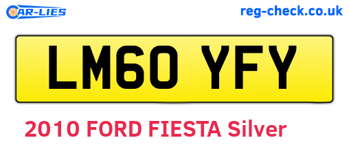 LM60YFY are the vehicle registration plates.